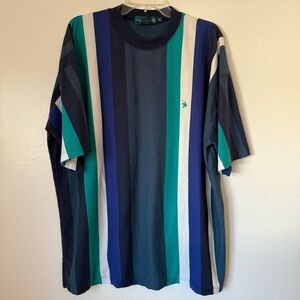 VINTAGE Knights of the Round Table Horizontal Stripes T-Shirt size 3XL